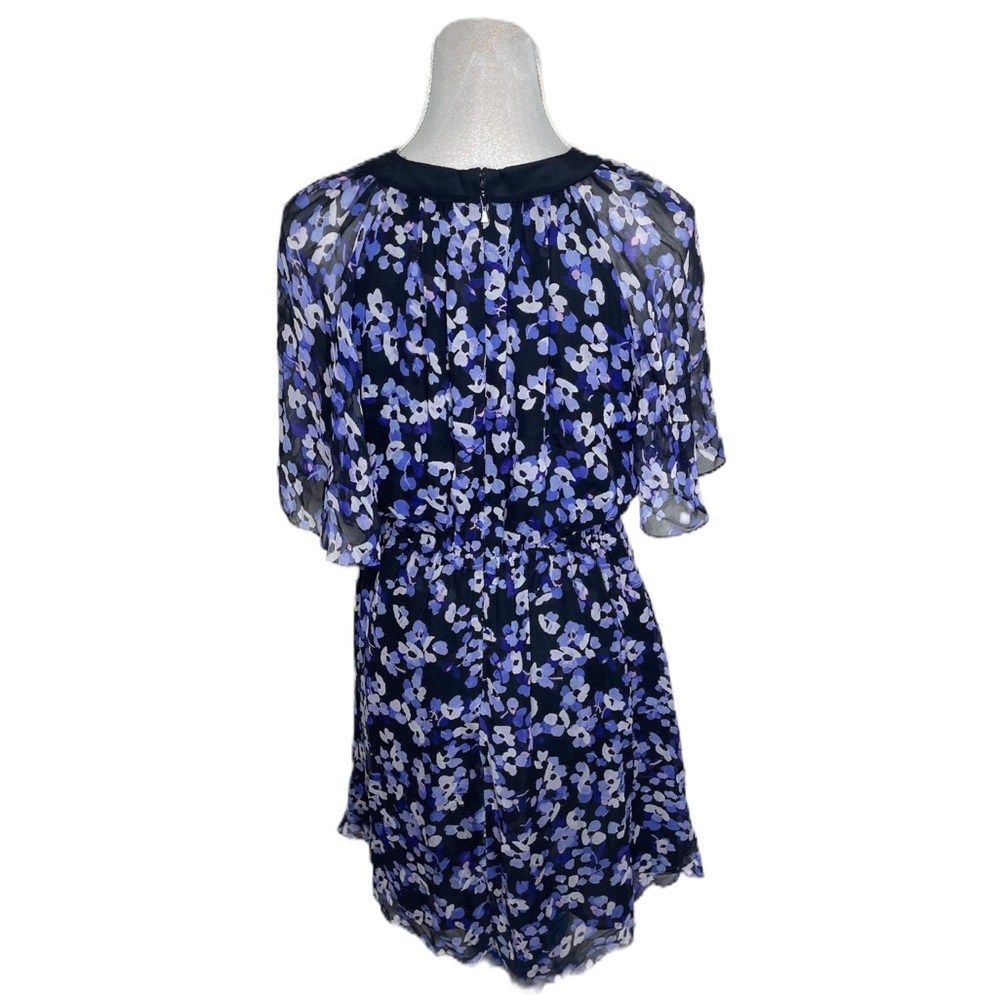Kate Spade New York Hydrangea Floral Print Silk Chiffon Small Fit & Flare - Picture 4 of 7